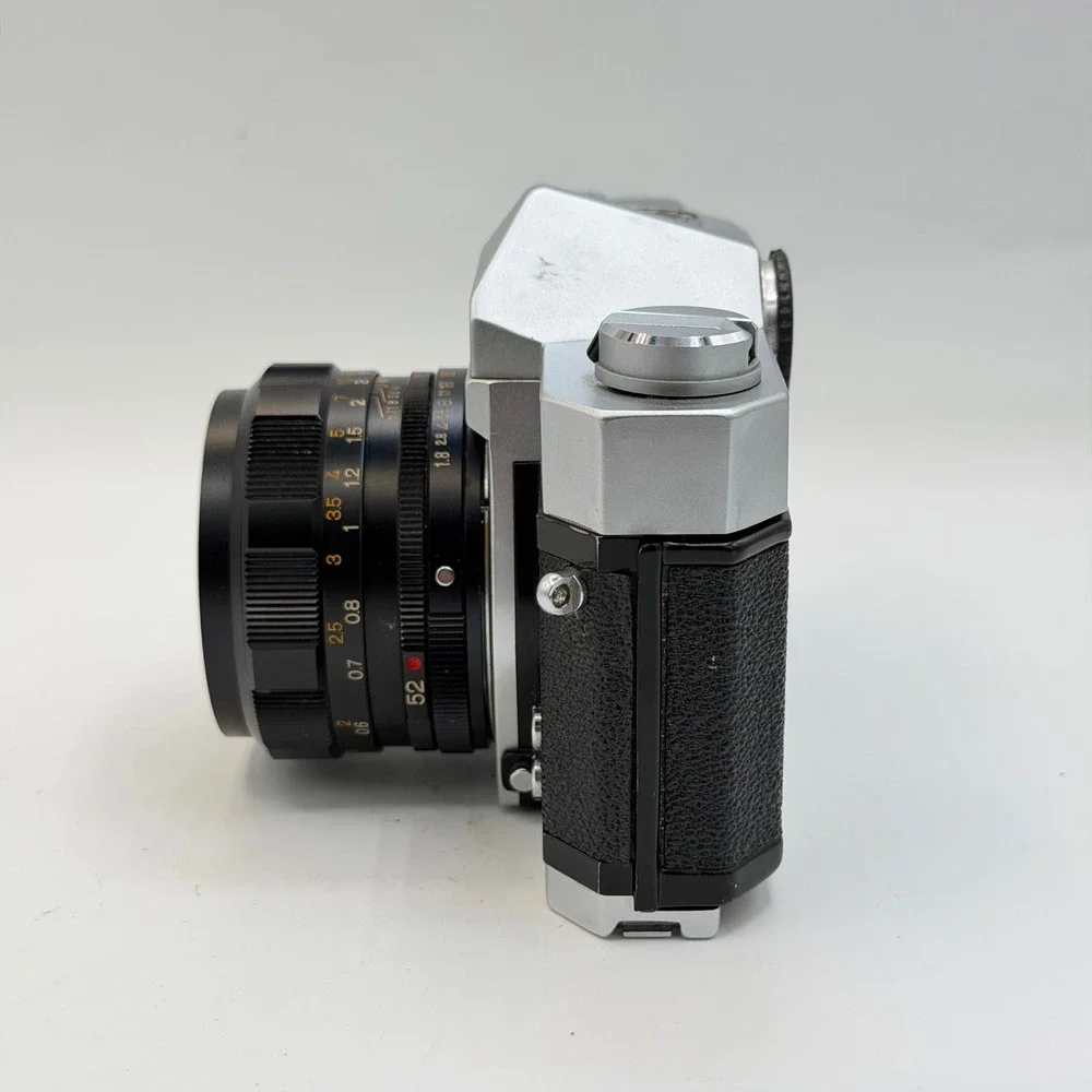 Konica Autoreflex T 35mm SLR Camera with Hexanon AR 52mm f1.8 Lens Silver TESTED